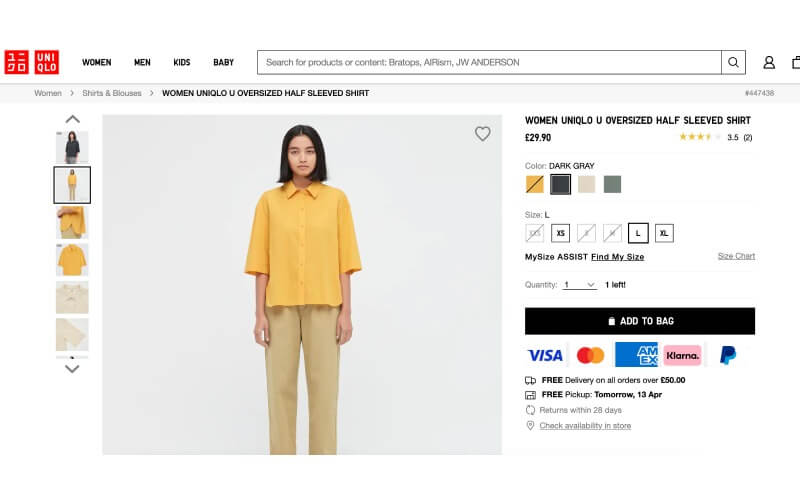 uniqlo-product-page-design